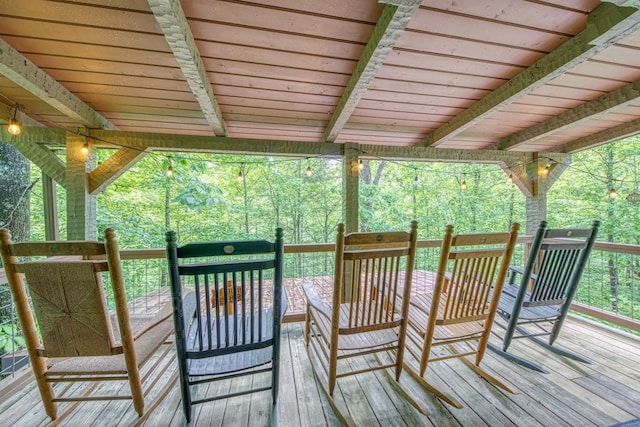 view of wooden terrace