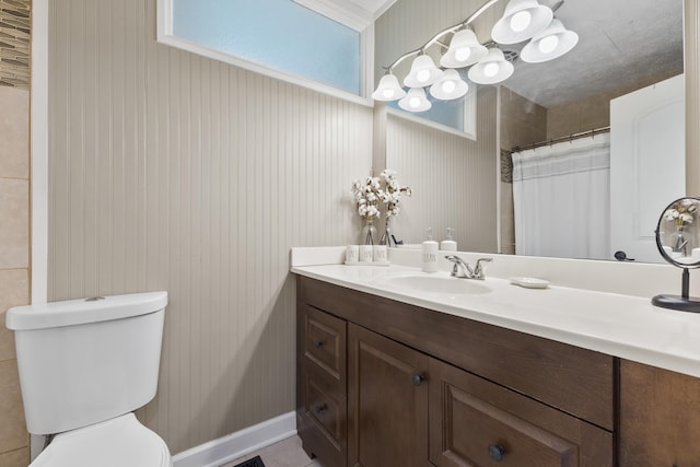2121 Fir St, Morristown, TN 37813 - full bathroom with vanity, toilet, and a shower with curtain