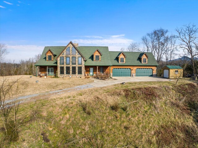 2760 Forest Ridge Rd, Dandridge, TN 37725 - view of front of property with driveway and stone siding
