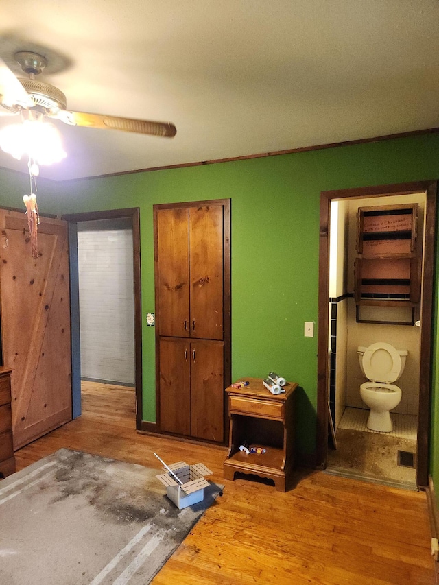 204 Clearview Dr, Bean Station, TN 37708 - bedroom with wood finished floors and ceiling fan
