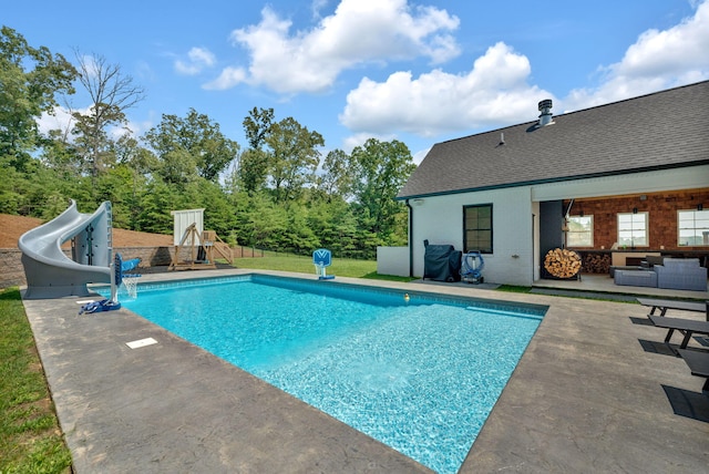 1936 Turners Landing Rd, Russellville, TN 37860 - view of swimming pool with a patio area, outdoor lounge area, and a water slide