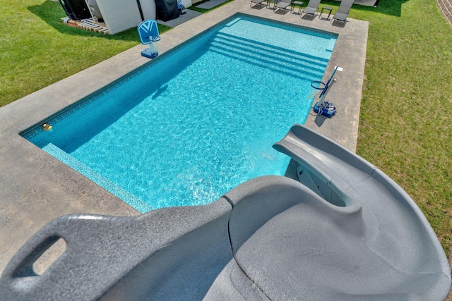 1936 Turners Landing Rd, Russellville, TN 37860 - view of pool with a yard, a water slide, and a patio