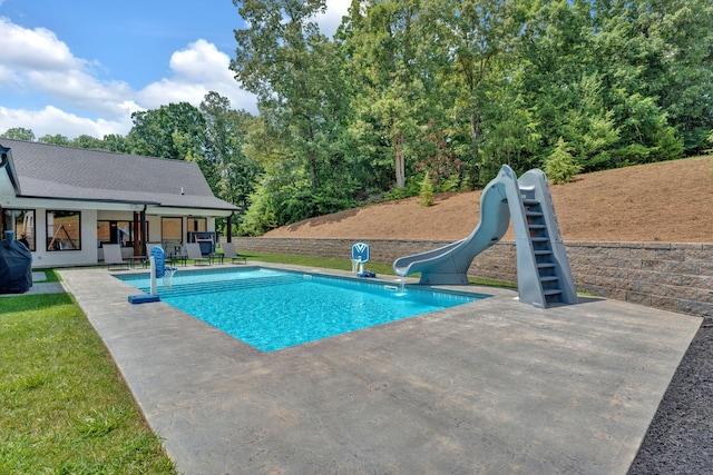 1936 Turners Landing Rd, Russellville, TN 37860 - view of swimming pool with a water slide and a patio