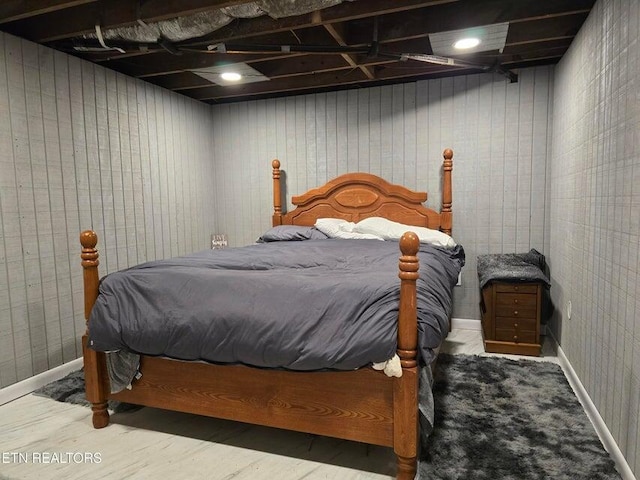 bedroom with baseboards