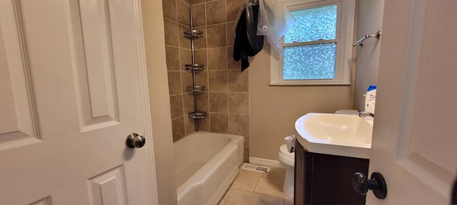 1034 E Skyline Dr, Morristown, TN 37813 - bathroom with vanity, tile patterned flooring, and washtub / shower combination