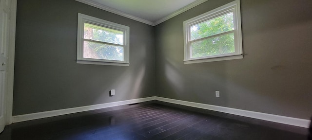 1034 E Skyline Dr, Morristown, TN 37813 - empty room featuring crown molding and dark wood finished floors