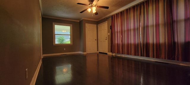 1034 E Skyline Dr, Morristown, TN 37813 - unfurnished room featuring ornamental molding, a textured ceiling, and a ceiling fan