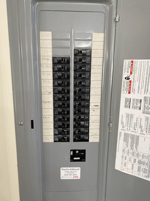 utility room featuring electric panel