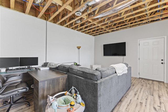 living room featuring wood finished floors