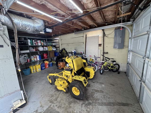 garage featuring electric panel