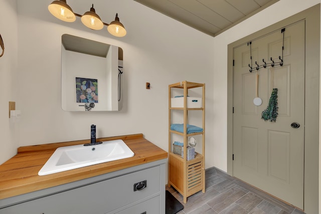 3466 Caywood Rd, Dandridge, TN 37725 - bathroom featuring vanity and wood finished floors