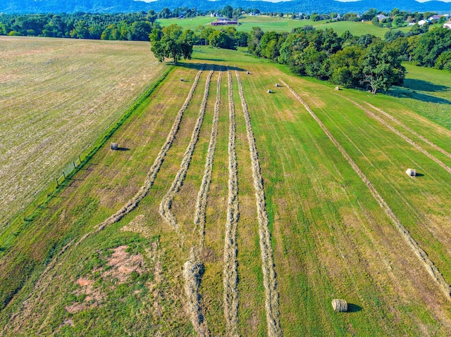 drone / aerial view with a rural view