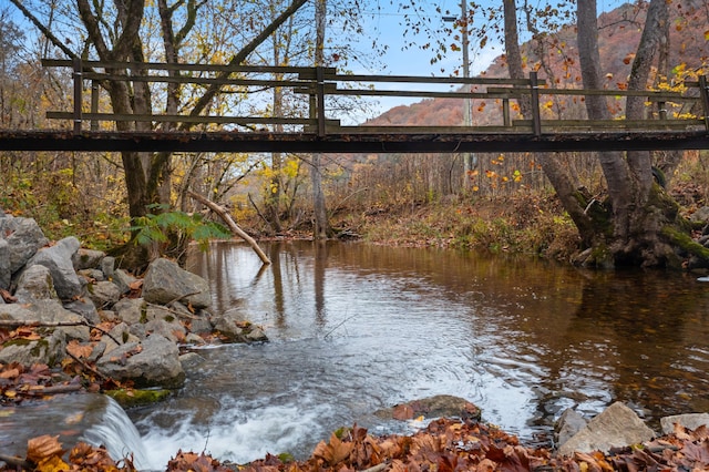 property view of water featuring a mountain view