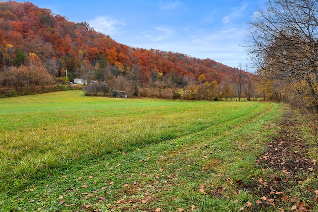 exterior space with a rural view