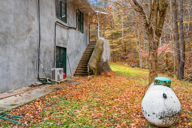 view of yard with ac unit