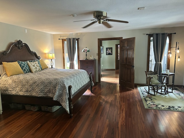 3041 Wineberry Ln, Morristown, TN 37814 - bedroom featuring wood finished floors, multiple windows, and ceiling fan