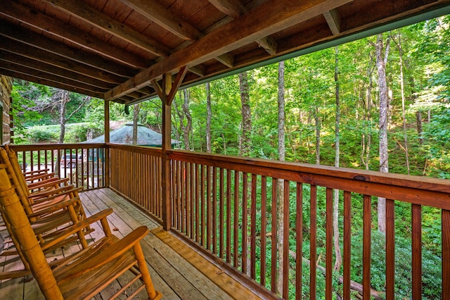 view of wooden deck