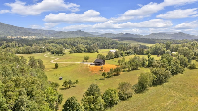 aerial view featuring a mountain view