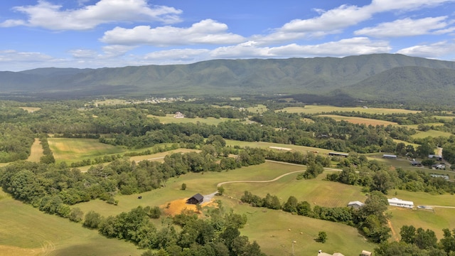 bird's eye view featuring a mountain view