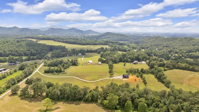 bird's eye view featuring a mountain view