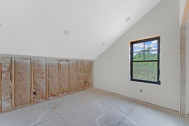 bonus room with lofted ceiling