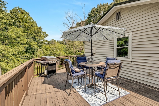 1651 Old Liberty Hill Rd, Morristown, TN 37814 - wooden terrace with outdoor dining space and area for grilling