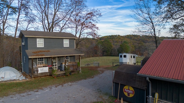 view of front facade with covered porch