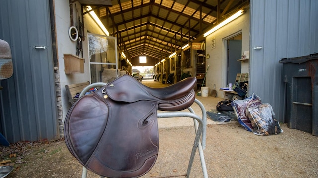 view of horse barn