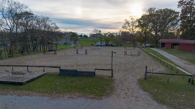 view of playground at dusk