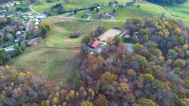 drone / aerial view featuring a rural view