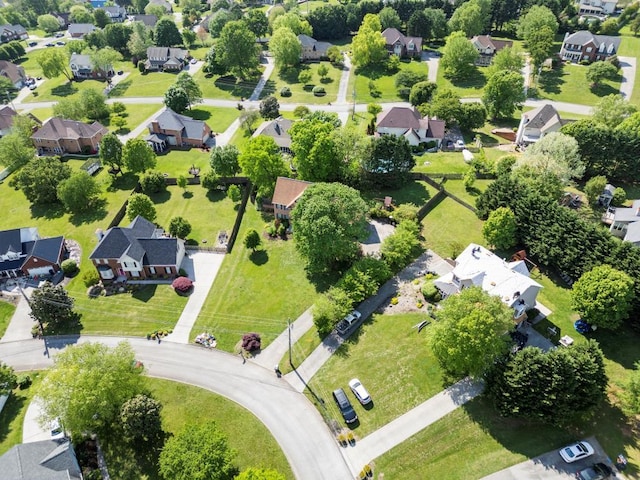 drone / aerial view with a residential view