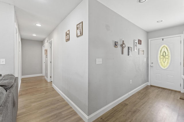 411 Mckinney Dr, Sevierville, TN 37876 - entrance foyer with baseboards, recessed lighting, and light wood-type flooring