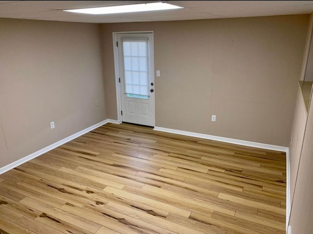 interior space with light hardwood / wood-style flooring