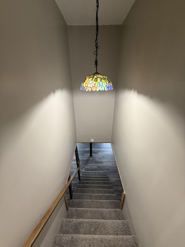 2157 Windy Cove Ln, Talbott, TN 37877 - stairway featuring wood finished floors