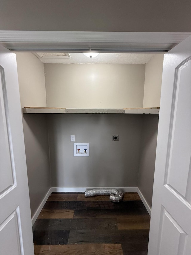 2157 Windy Cove Ln, Talbott, TN 37877 - laundry area featuring electric dryer hookup, hookup for a washing machine, and wood finished floors
