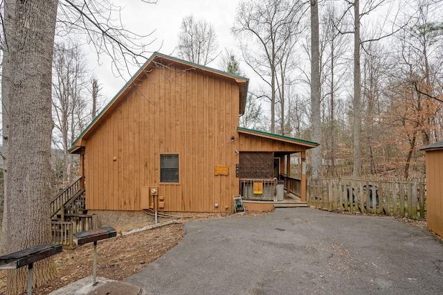 view of side of property