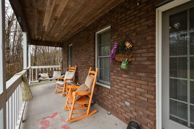 balcony with covered porch