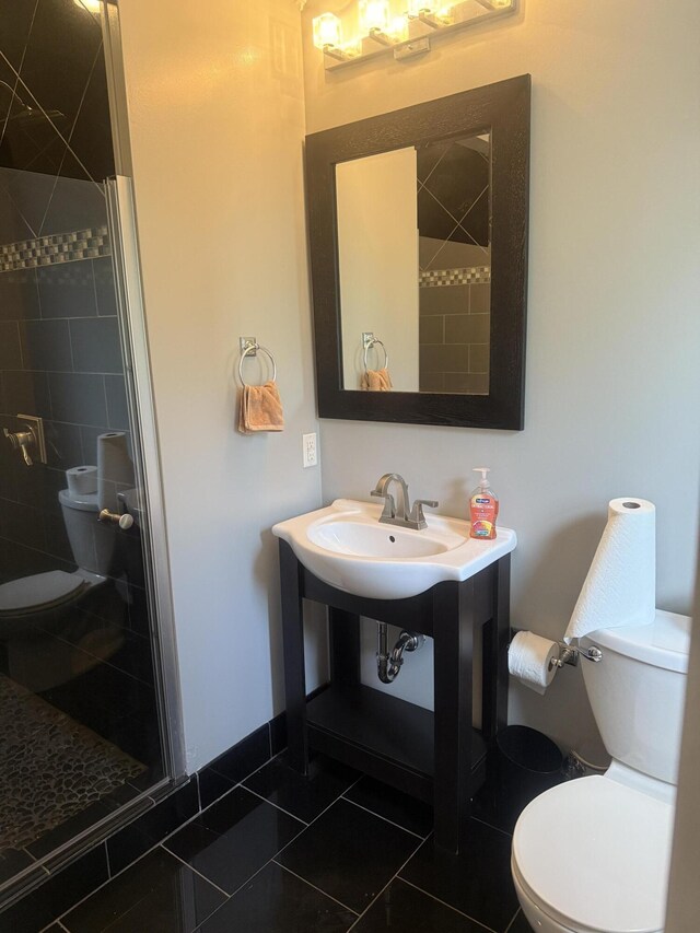 240 Clifton Heights Rd, Newport, TN 37821 - full bathroom featuring tile patterned floors, a stall shower, and toilet