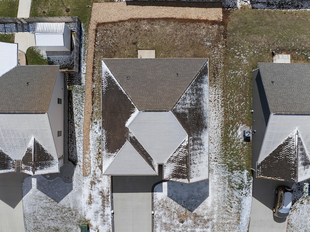 aerial view featuring a residential view