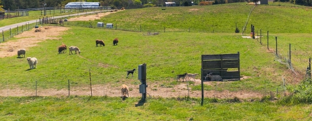 exterior space featuring a rural view