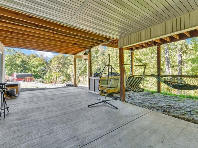 view of patio with a deck