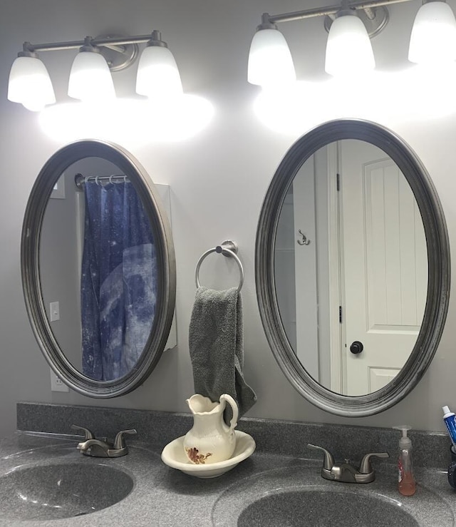 interior details with vanity