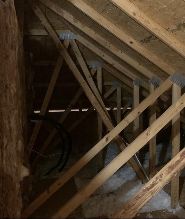 view of attic