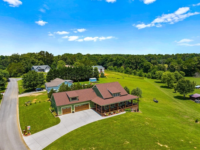 2545 Amanda Ln, Sevierville, TN 37876 - aerial view of property and surrounding area with a heavily wooded area