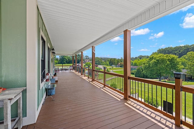 2545 Amanda Ln, Sevierville, TN 37876 - wooden terrace featuring a yard