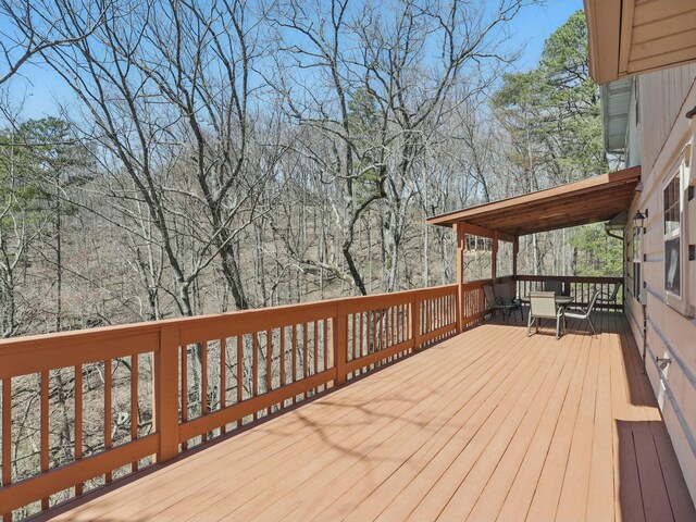 view of wooden terrace