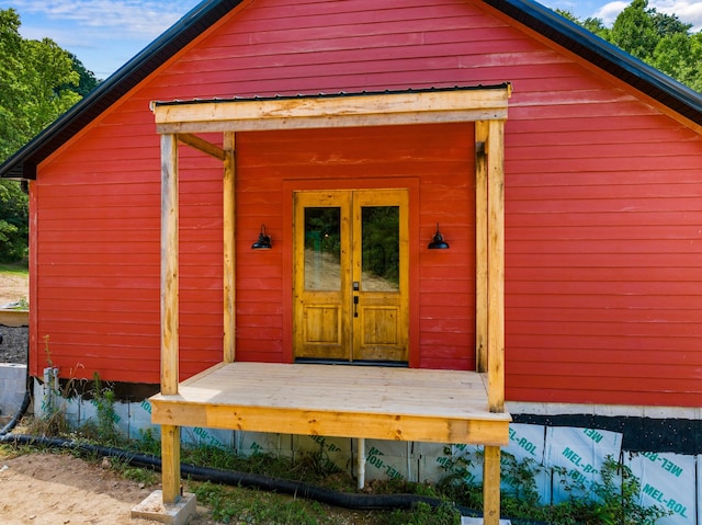 entrance to property with french doors