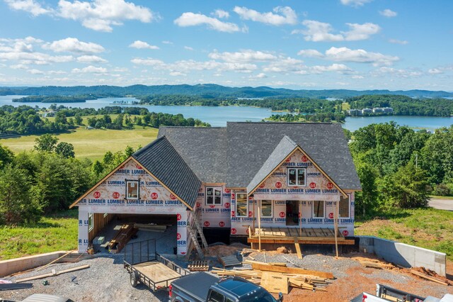 164 Logans Blf, Bean Station, TN 37708 - view of front of property featuring a water view and roof with shingles