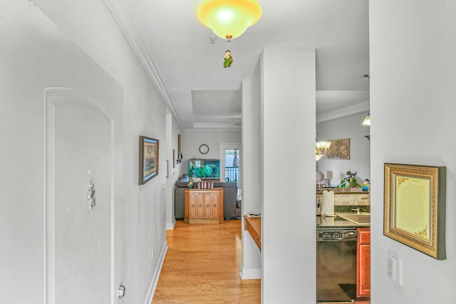 314 Sandpiper Ln, Bean Station, TN 37708 - corridor featuring light wood-style flooring, ornamental molding, and baseboards