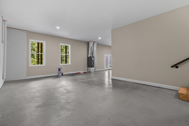 3083 Bridgewater Blvd, Morristown, TN 37814 - unfurnished living room featuring finished concrete flooring and recessed lighting